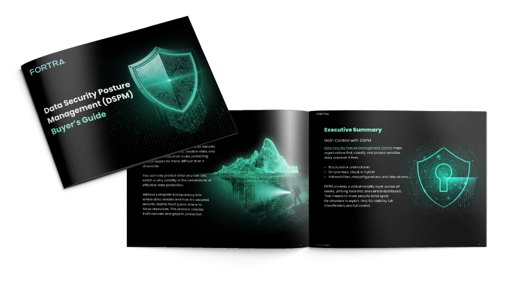 Fortra DSPM Buyer's Guide cover mockup