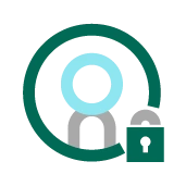 Protect IP and personal information icon